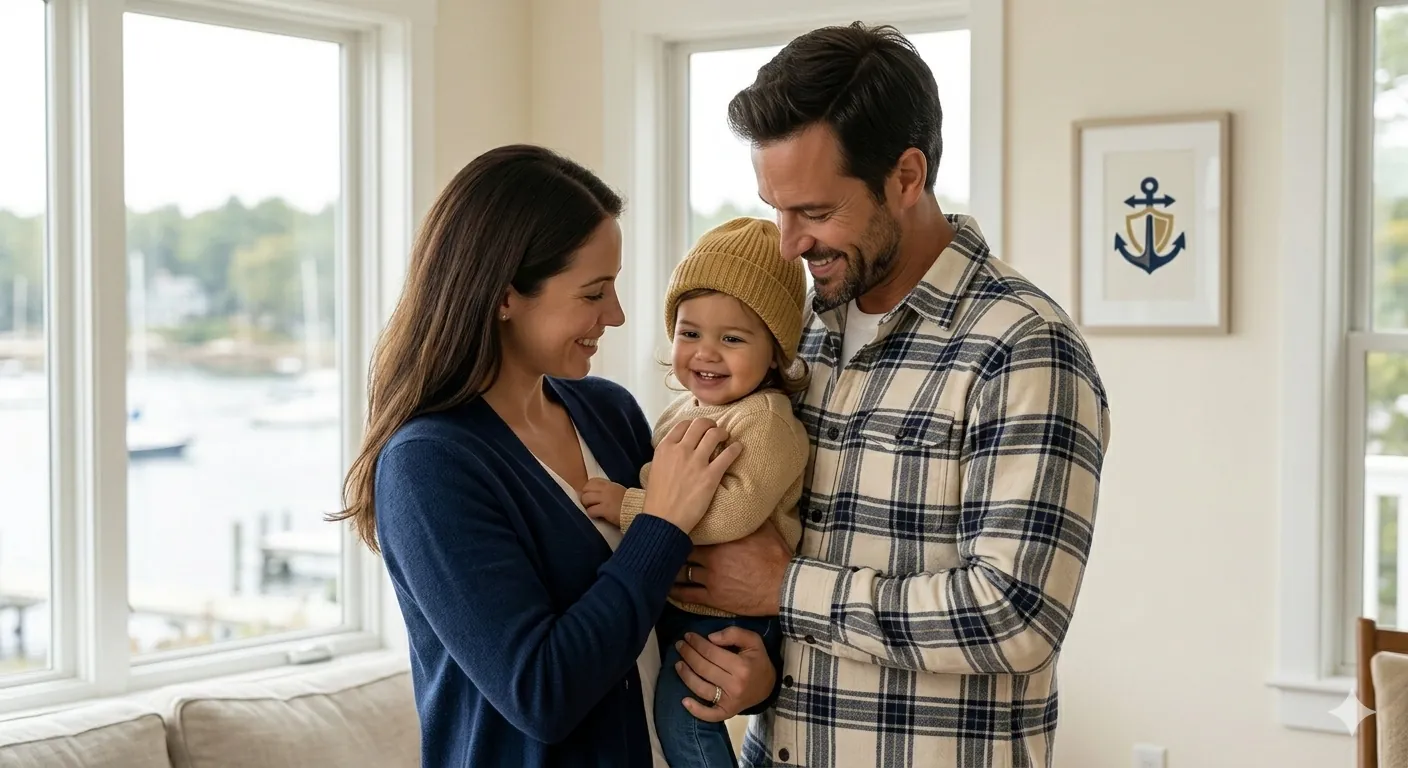 Happy Canadian family protected by Harbour Policy